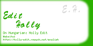 edit holly business card